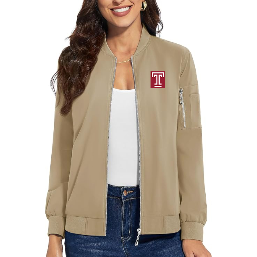 Women's Temple Owls Premium Bomber Jacket Outerwear